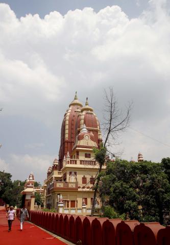 Glimpses of the Laxmi Narayan Temple (Birla Mandir) on the auspicious occasion of Shri Krishna Janmashtami, in New Delhi on August 26, 2024.