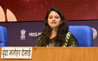 Ms. Vrunda Manohar Desai chaired a press conference on Announcement of 70th National Film Awards for The Year 2022