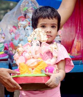 Glimpses of the Preparations for auspicious occasion of Ganesh Chaturthi Festival, in New Delhi on September 07, 2024.